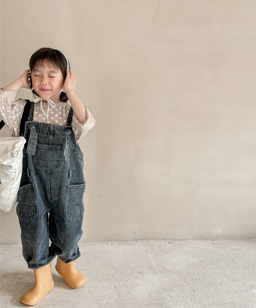 aimoha(aimoha（アイモハ）)/【aimoha－KIDS－】韓国子供服　アメリカワークデニムサロペット/img05