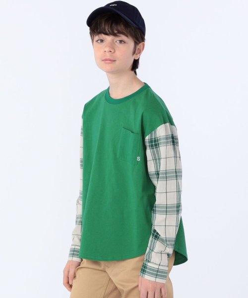 SHIPS KIDS(シップスキッズ)/SHIPS KIDS:145～160cm / チェックシャツ コンビ カットソー/img18