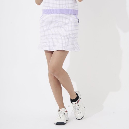 FILA GOLF(フィラゴルフ（レディース）)/【ゴルフ】軽量ニット チェック柄 裾フレアスカート レディース/img27