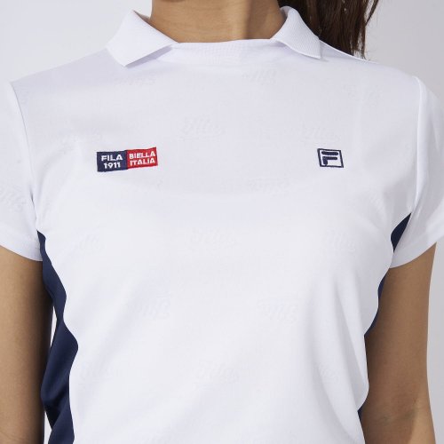 FILA GOLF(フィラゴルフ（レディース）)/【ゴルフ】ECOジャガード FILAロゴ スキッパーワンピース/img18