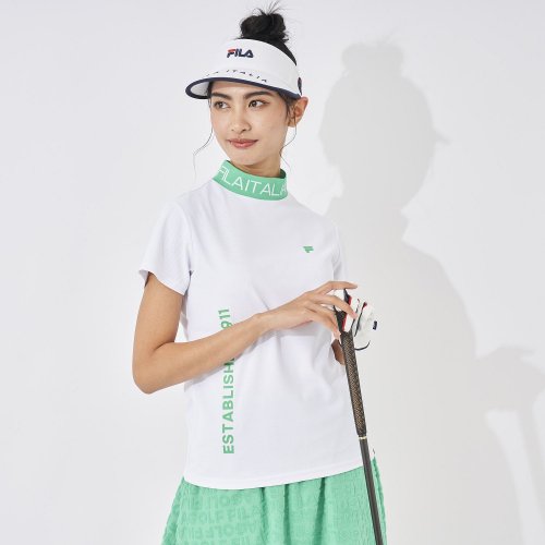 FILA GOLF(フィラゴルフ（レディース）)/【ゴルフ】ジャガード半袖モックネックシャツ レディース/img23