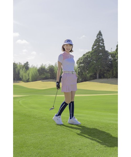 FILA GOLF(フィラゴルフ（レディース）)/【ゴルフ】ECOジャガード ロゴ柄 モックネックTシャツ　レディース/img03