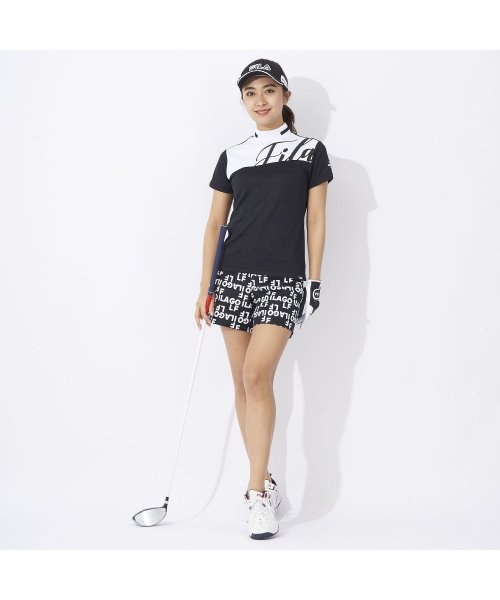 FILA GOLF(フィラゴルフ（レディース）)/【ゴルフ】ECOジャガード ロゴ柄 モックネックTシャツ　レディース/img08