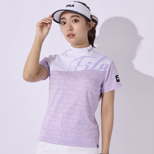 FILA GOLF(フィラゴルフ（レディース）)/【ゴルフ】ECOジャガード ロゴ柄 モックネックTシャツ　レディース/img40