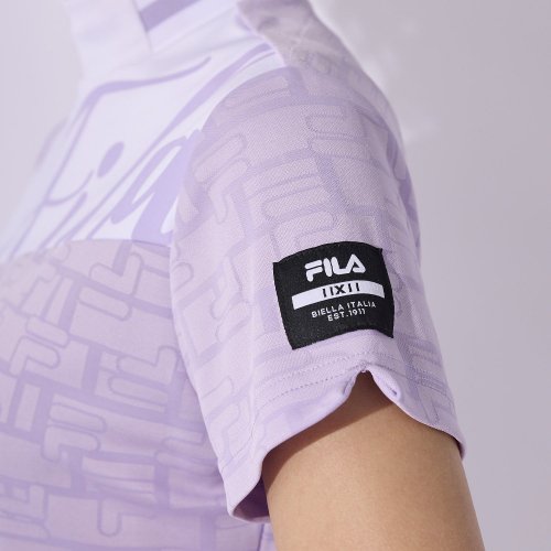 FILA GOLF(フィラゴルフ（レディース）)/【ゴルフ】ECOジャガード ロゴ柄 モックネックTシャツ　レディース/img46