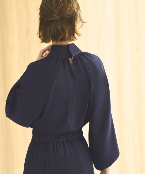 ボリュームスリーブボウタイブラウス＆マーメイドスカートセットアップ「CSU1212」 トップス スカート 7号 9号 11号 13号 15号