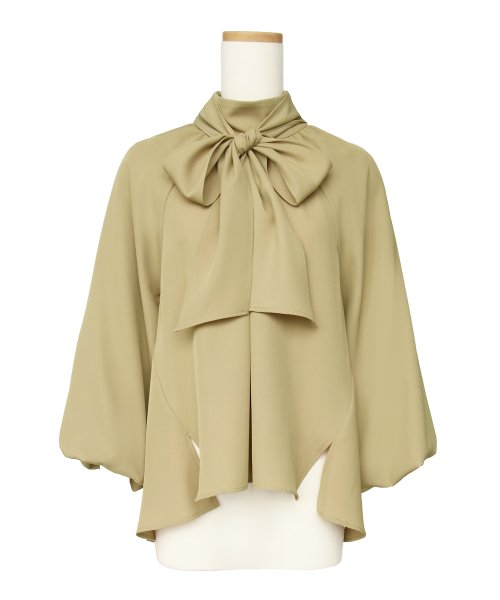 ボリュームスリーブボウタイブラウス＆マーメイドスカートセットアップ「CSU1212」 トップス スカート 7号 9号 11号 13号 15号