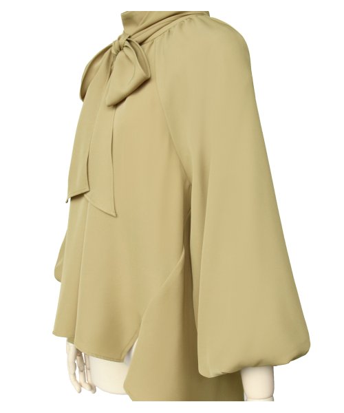 ボリュームスリーブボウタイブラウス＆マーメイドスカートセットアップ「CSU1212」 トップス スカート 7号 9号 11号 13号 15号