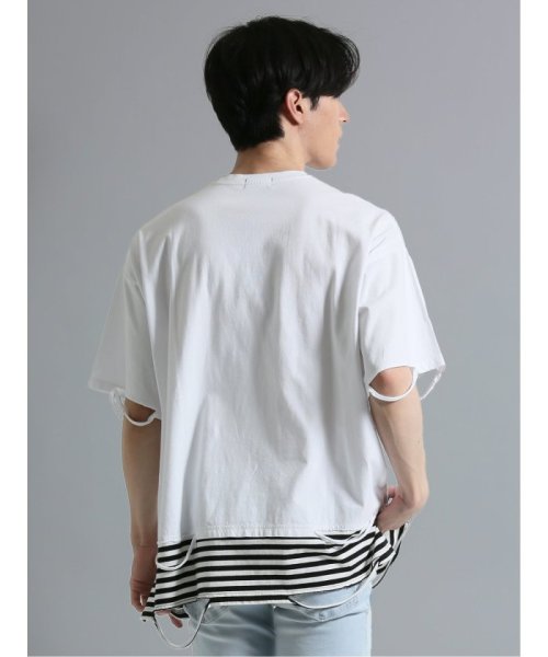 semanticdesign(セマンティックデザイン)/フェイクレイヤード クルーネック半袖BIG 半袖 メンズ Tシャツ カットソー カジュアル インナー ビジネス ギフト プレゼント/img02