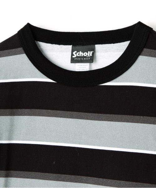 Schott(ショット)/PANELED BORDER T－SHIRT/パネルボーダー Tシャツ/img10