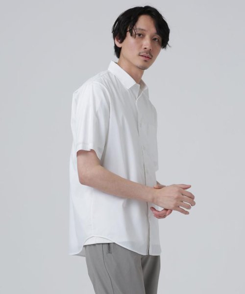 nano・universe(ナノ・ユニバース)/LB.03/「ICE FLOW LINEN」レギュラーカラーシャツ 半袖/img01