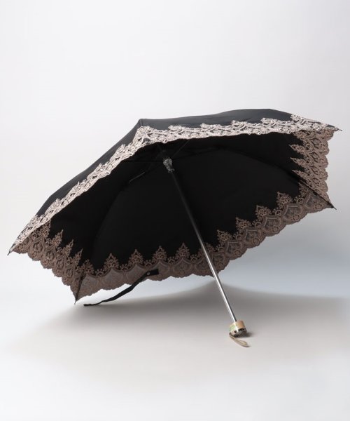 LANVIN Collection(umbrella)(ランバンコレクション（傘）)/晴雨兼用折りたたみ日傘　オーガンジーカットワーク/img01
