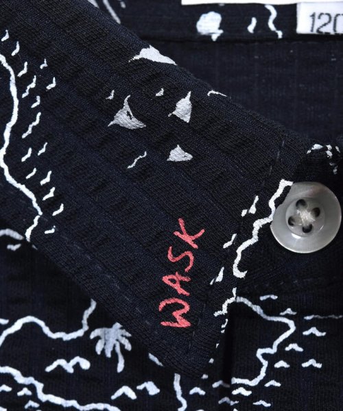 WASK(ワスク)/【お揃い】地図柄配色プリントニットサッカーシャツ(100~160cm)/img15