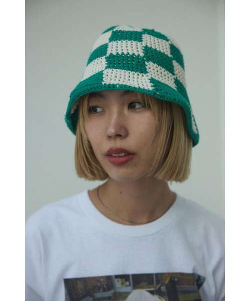 BLACK BY MOUSSY(ブラックバイマウジー)/block check hat/img01