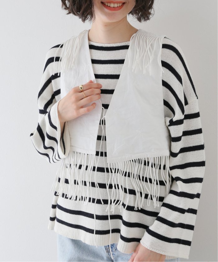 セール】【crinkle crinkle crinkle】 fringe short vest(505288357