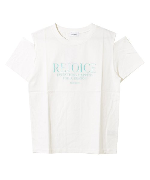 RiCO SUCRE(リコ シュクレ)/REJOICEロゴ肩あきTシャツ/img13