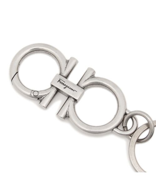 フェラガモ キーリング トラベル ブラック メンズ レディース FERRAGAMO 66A717 0734082 FERRAGAMO フェラガモ キーリング トラベル ブラック メンズ レディース 66A717