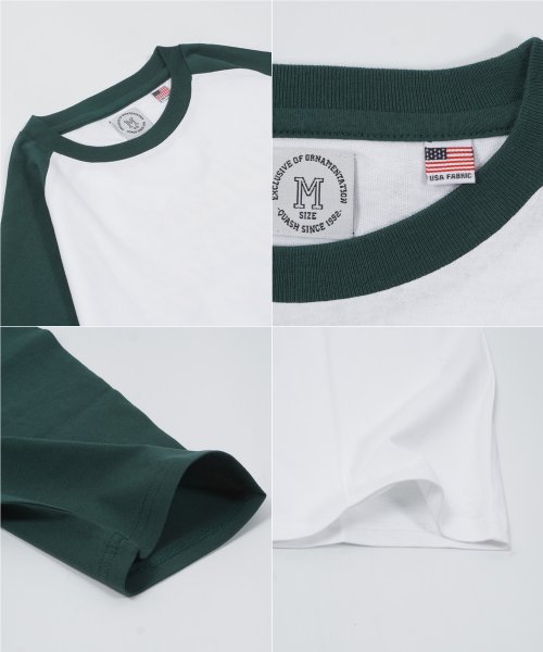1111clothing(ワンフォークロージング)/ラグラン Tシャツ メンズ プリントTシャツ レディース クラックプリント バックプリント ワンポイント ロゴ 英字 半袖 トップス 半袖Tシャツ/img04
