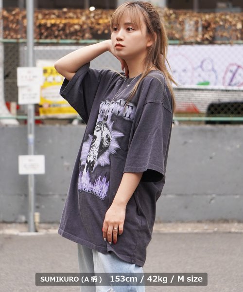 1111clothing(ワンフォークロージング)/バンドT メンズ ヴィンテージ風 Tシャツ レディース グラフィック プリント ストーンウォッシュ バンT ロックT パンクT 半袖 トップス 半袖Tシャツ/img07