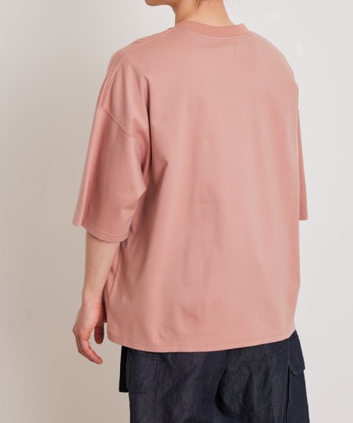 ADAM ET ROPE'(アダム　エ　ロペ)/【Albini/アルビニ】オーガニック ポンチ ドロップショルダー ビッグ Tシャツ/img18