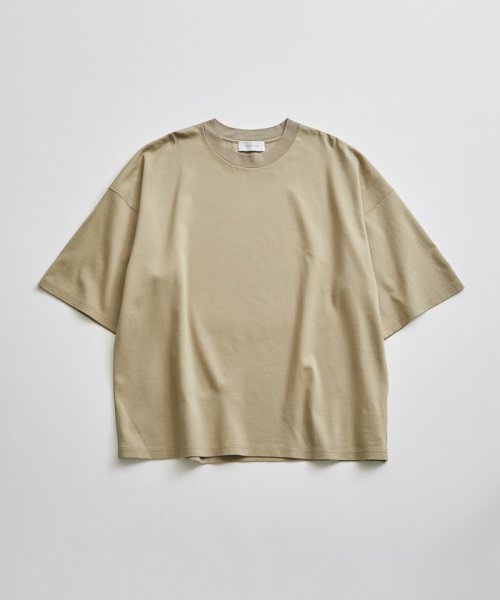 ADAM ET ROPE'(アダム　エ　ロペ)/【Albini/アルビニ】オーガニック ポンチ ドロップショルダー ビッグ Tシャツ/img25