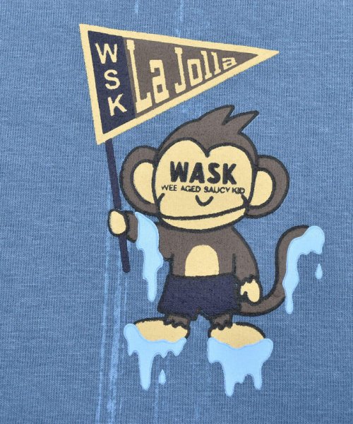 WASK(ワスク)/【速乾】WASKサルかすれプリント天竺Tシャツ(100~160cm)/img07