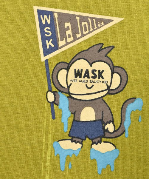 WASK(ワスク)/【速乾】WASKサルかすれプリント天竺Tシャツ(100~160cm)/img14