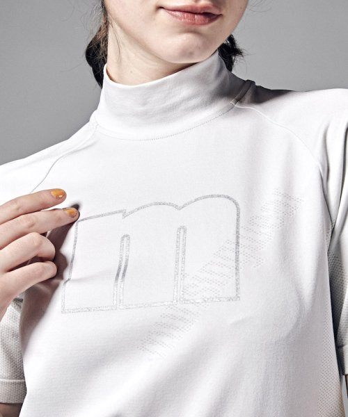 Munsingwear(マンシングウェア)/『ENVOY』部分シームレス成型編みmロゴモックネックシャツ【アウトレット】/img04