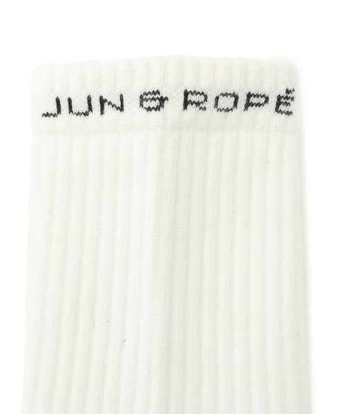 JUN and ROPE(ジュン＆ロペ)/ロゴ入りミドル丈ソックス/img04