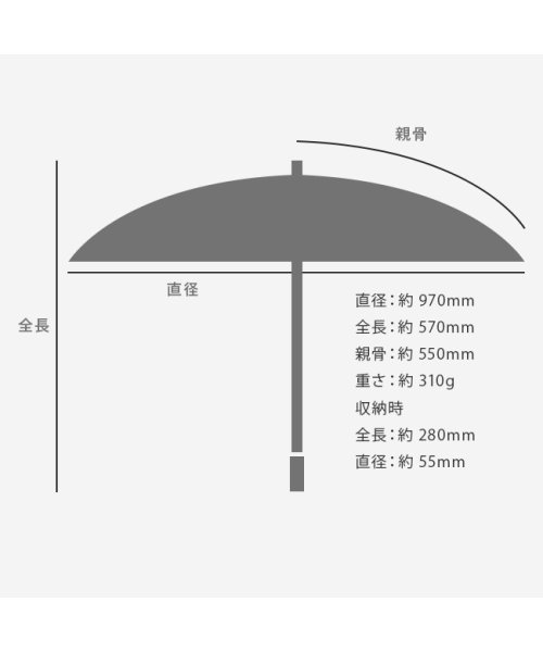 Waterfront(ウォーターフロント)/ウォーターフロント 折りたたみ傘 折り畳み傘 軽量 晴雨兼用 自動開閉 撥水 ワンタッチ UVカット 55cm Waterfront U355－0811/img05