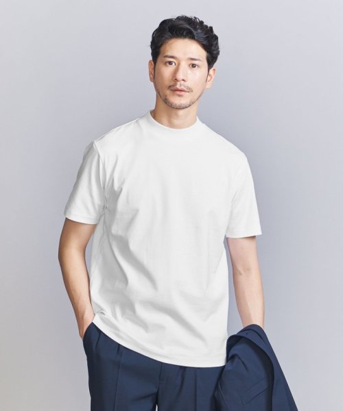 BEAUTY&YOUTH UNITED ARROWS(ビューティーアンドユース　ユナイテッドアローズ)/【WEB限定 WARDROBE SMART】クリア  ガスコットン モックネック カットソー【抗菌・防臭】/img02