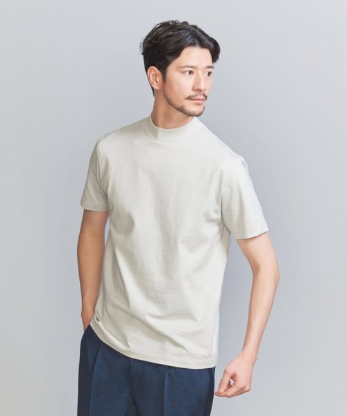 BEAUTY&YOUTH UNITED ARROWS(ビューティーアンドユース　ユナイテッドアローズ)/【WEB限定 WARDROBE SMART】クリア  ガスコットン モックネック カットソー【抗菌・防臭】/img05