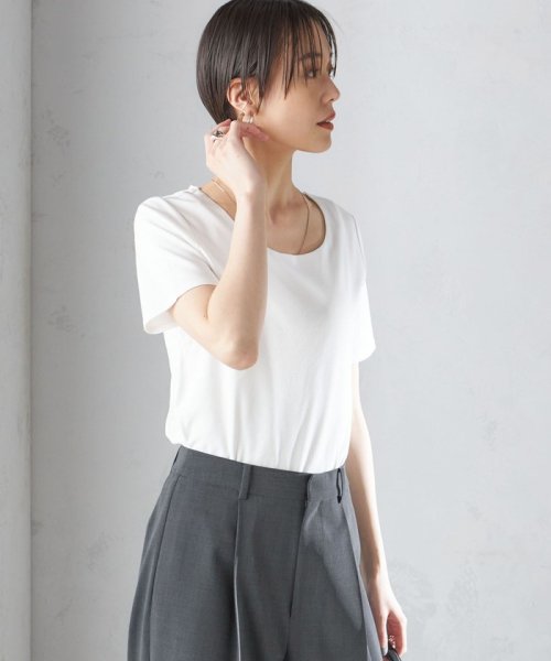 SHIPS WOMEN(シップス　ウィメン)/〈手洗い可能〉綿 SORONA クルーネック TEE◇/img18