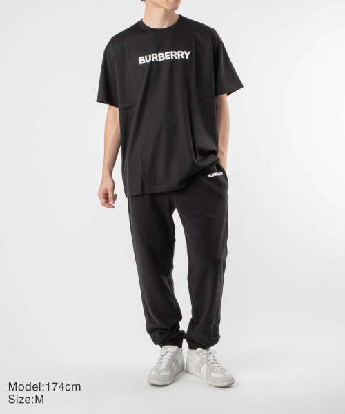 BURBERRY(バーバリー)/バーバリー BURBERRY 8055307 Ｔシャツ メンズ トップス 半袖 コットン クルーネック カットソー ロゴプリント クルーネック 黒 カジュアル /img02