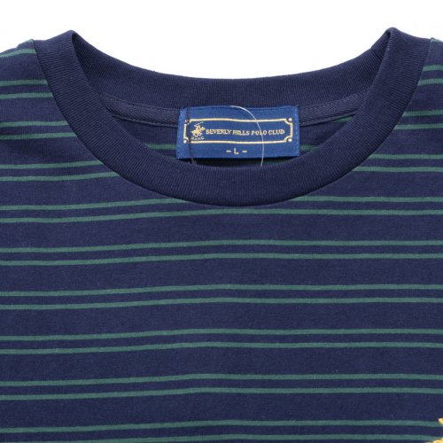 SB Select(エスビーセレクト)/BEVERLY HILLS POLO CLUB 天竺ボーダーワンポイント刺繍Tシャツ/img07