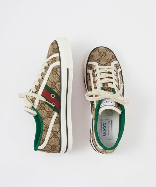 GUCCI(グッチ)/グッチ GUCCI 606110 HVK20 スニーカー レディース シューズ テニス 1977 GG キャンバス ロゴ フラット ローカット カジュアル イタ/img09