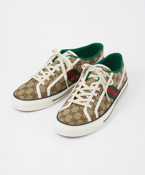 GUCCI(グッチ)/グッチ GUCCI 606111 HVK20 スニーカー メンズ シューズ テニス 1977 GGパターン キャンバス ロゴ フラット ローカット ラバー カジ/img01