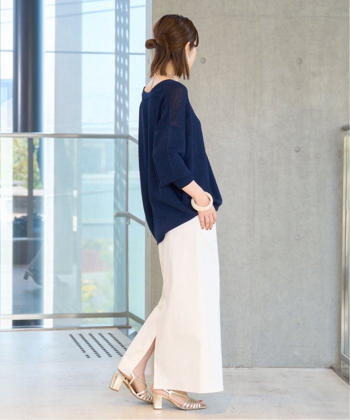 ダークブラウン 茶色 【新品未使用】IENA イエナ サテンイージータイト