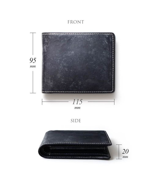 GUIONNET(GUIONNET)/GUIONNET 二つ折り財布 Bridle leather wallet ギオネ ブライドルレザー メンズ pg－202/img10