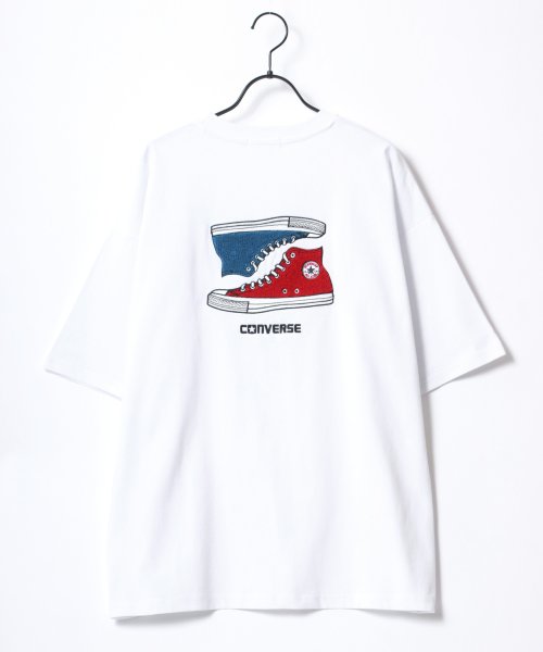 LAZAR(ラザル)/【Lazar】CONVERSE/コンバース オーバーサイズ オールスター スニーカー バック刺繍 ロゴ ワンポイント刺繍 Tシャツ メンズ レディース/img19