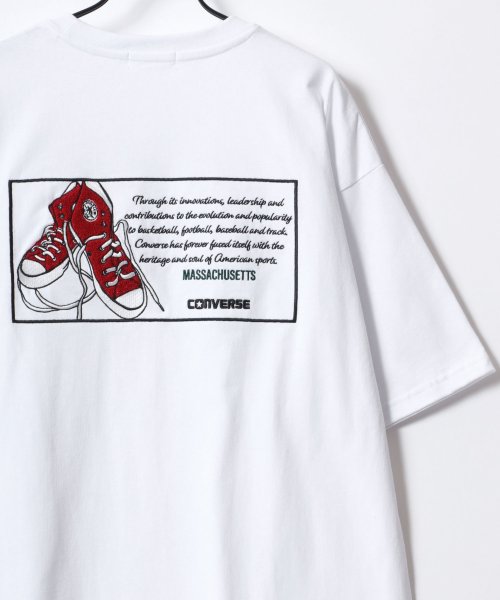 LAZAR(ラザル)/【Lazar】CONVERSE/コンバース オーバーサイズ オールスター スニーカー バック刺繍 ロゴ ワンポイント刺繍 Tシャツ メンズ レディース/img30