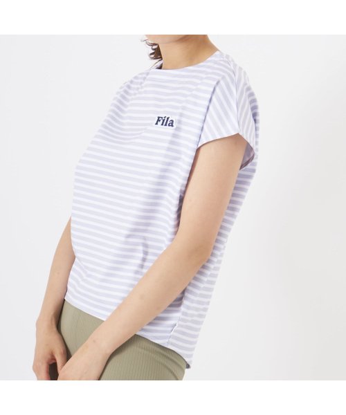 FILA(フィラ（スイムウェア）)/【フィットネス】水陸両用・UVカット ボーダーコクーンアクアＴシャツ レディース/img07