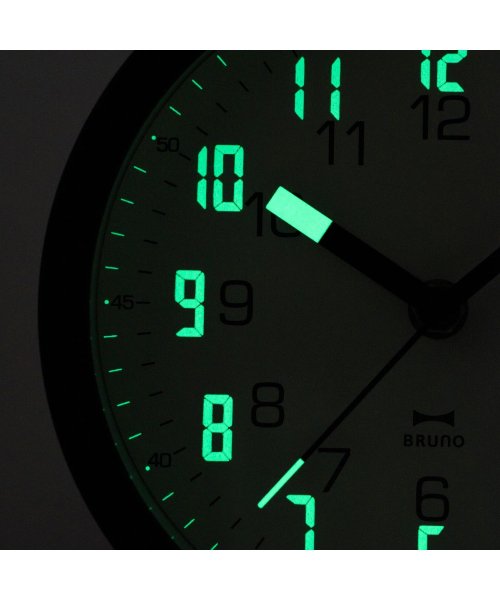 BRUNO(ブルーノ)/BRUNO ブルーノ 時計 壁掛け 置き 2way 蓄光 7セグ クロック ブラック 黒 BCW045/img05