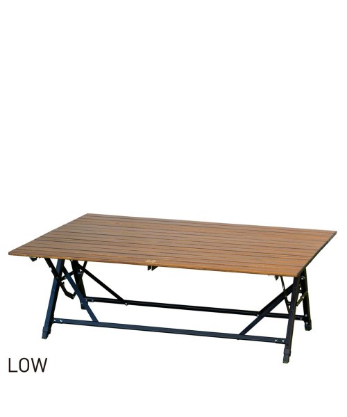 Ogawa(オガワ)/ogawa オガワ テーブル アウトドアテーブル レジャーテーブル 折りたたみ 3 HIGH & LOW TABLE LONG 2 ベージュ ブラウン 1996/img03