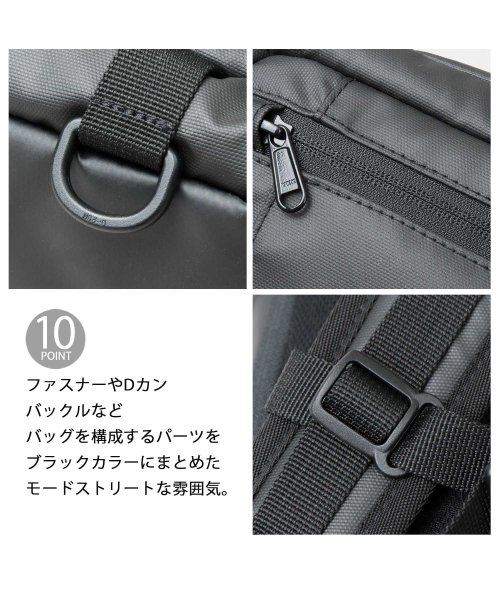 AMS SELECT(エーエムエスセレクト)/ストリート 撥水加工 コーディングポリエステル × ターポリン ボックス型 バックパック / 大容量 リュック/img12