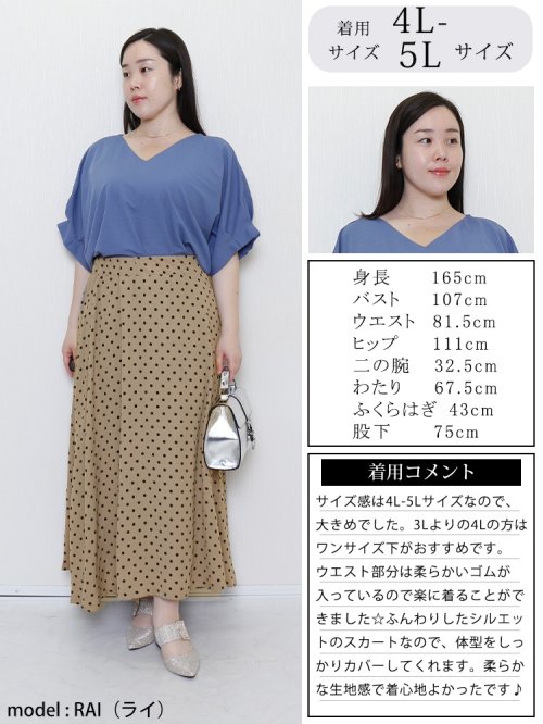 GOLD JAPAN(ゴールドジャパン)/大きいサイズ レディース ビッグサイズ ドットフレアスカート/img15