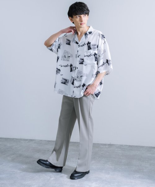 Rocky Monroe(ロッキーモンロー)/オープンカラーシャツ 開襟 アロハシャツ 半袖 メンズ レディース 総柄 とろみ ビッグシルエット オーバーサイズ グラフィック レトロ サーフ ハワイアン 海/img70