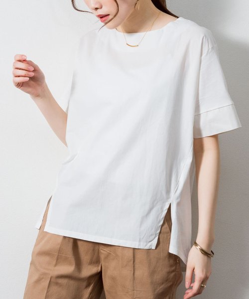 atONE(アットワン)/異素材切り替え半袖Tシャツ/img14