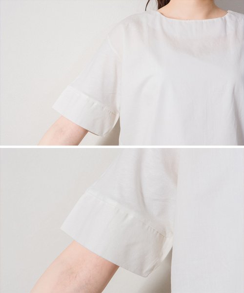 atONE(アットワン)/異素材切り替え半袖Tシャツ/img25