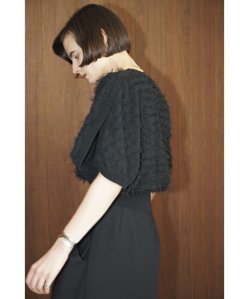 CLANE(クラネ)/FRINGE ARCH SLEEVE KNIT TOPS/img04